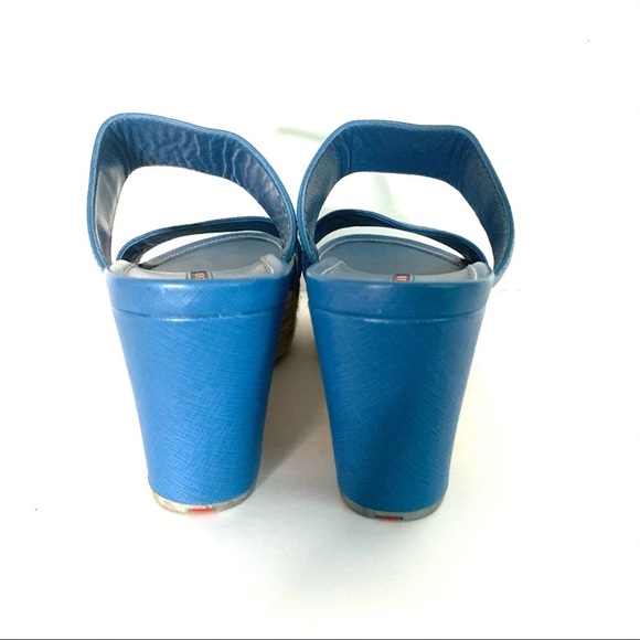Prada | platform wedge slip on sandal - Picture 7 of 9